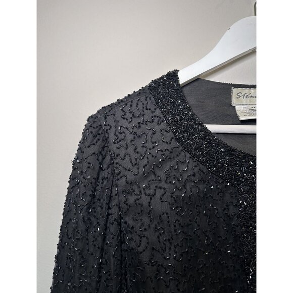 Sténay Beaded Longsleeve Jacket Top Size M - Picture 4 of 11
